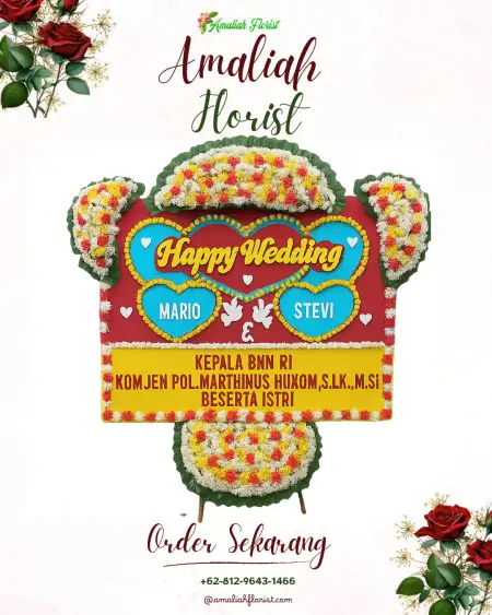 Papan Bunga Pernikahan Tebat Payang